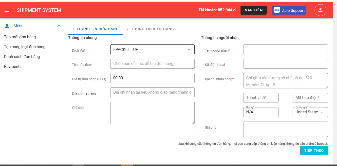 Quy trình gửi hàng quốc tế tại ISO Logistics