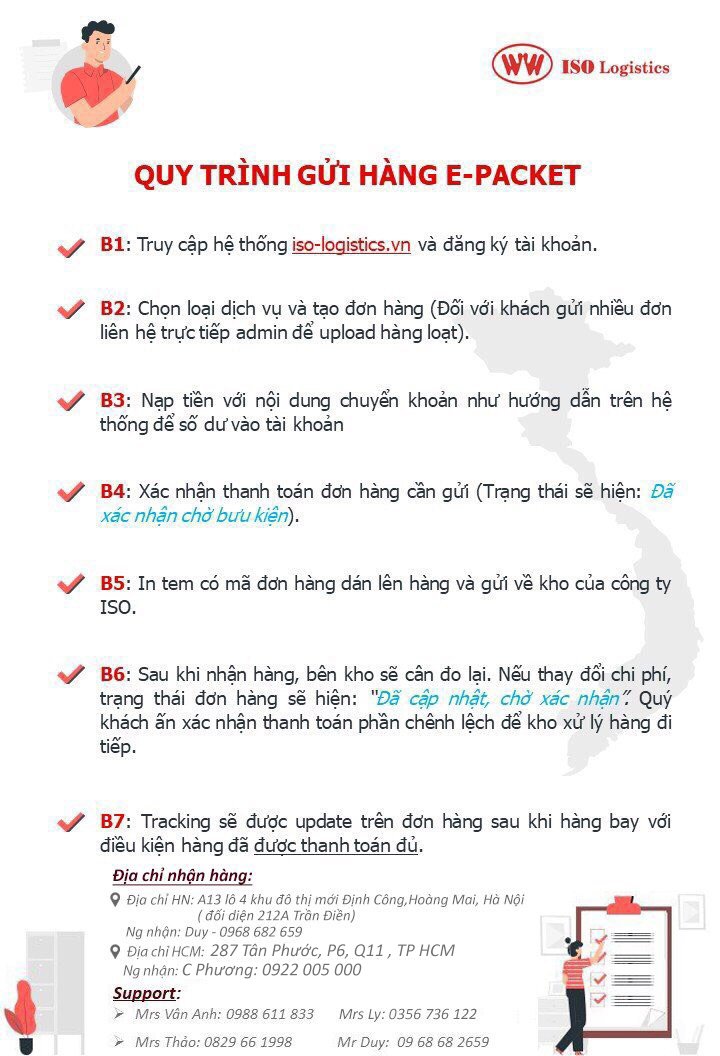 Quy trình gửi hàng đi Mỹ tại Đà Nẵng của ISO Logistics