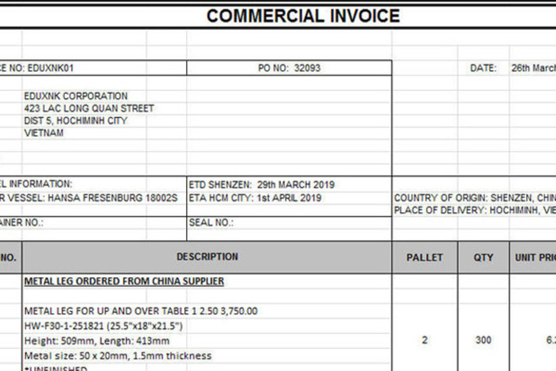 Proforma Invoice là gì