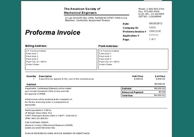 Proforma Invoice là gì
